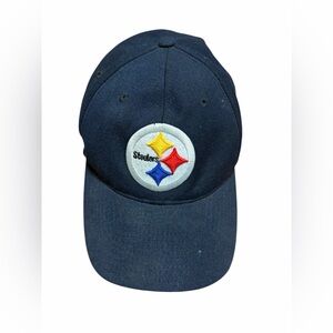 NFL Steelers Logo Cap Onfield Hat Black Embroidered Patch Wool Blend Reebox